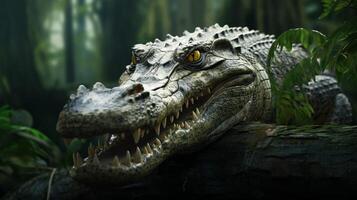 AI generated crocodile high quality image photo