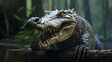 AI generated crocodile high quality image photo