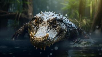 AI generated crocodile high quality image photo