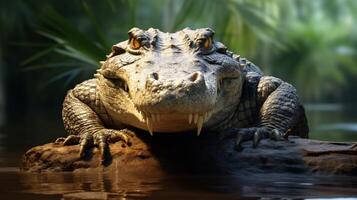 AI generated crocodile high quality image photo