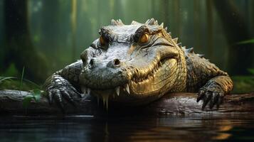 AI generated crocodile high quality image photo