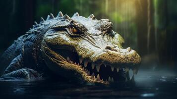 AI generated crocodile high quality image photo