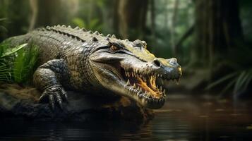 AI generated crocodile high quality image photo