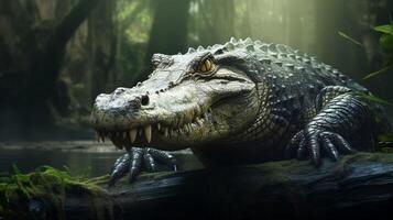 AI generated crocodile high quality image photo