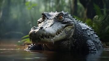 AI generated crocodile high quality image photo