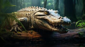 AI generated crocodile high quality image photo