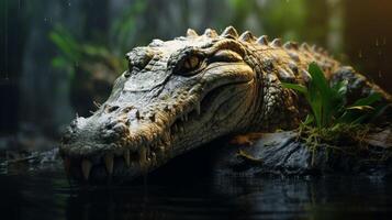 AI generated crocodile high quality image photo