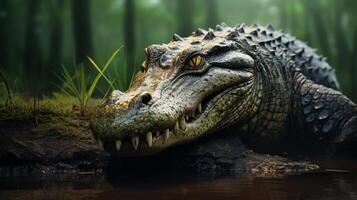 AI generated crocodile high quality image photo