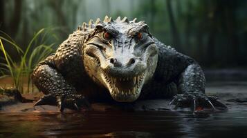 AI generated crocodile high quality image photo