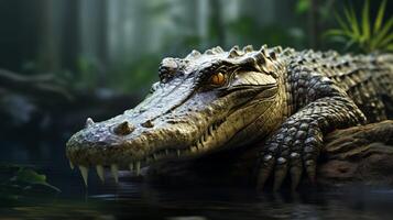 AI generated crocodile high quality image photo