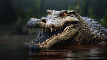 AI generated crocodile high quality image photo