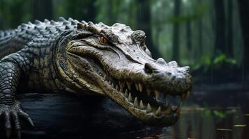 AI generated crocodile high quality image photo