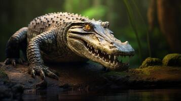 AI generated crocodile high quality image photo