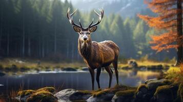 AI generated deer high quality image photo