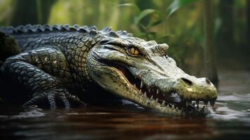 AI generated crocodile high quality image photo