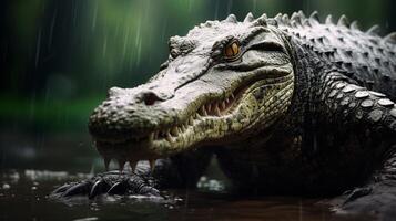 AI generated crocodile high quality image photo