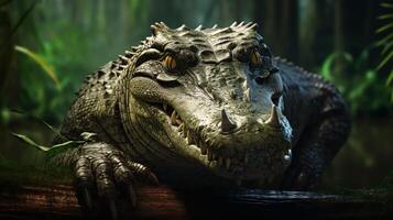 AI generated crocodile high quality image photo