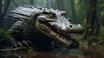 AI generated crocodile high quality image photo