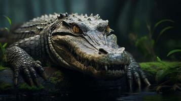 AI generated crocodile high quality image photo