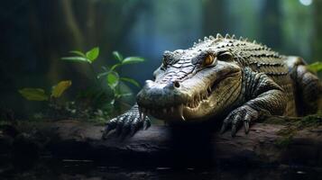 AI generated crocodile high quality image photo