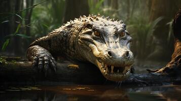 AI generated crocodile high quality image photo