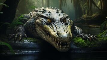 AI generated crocodile high quality image photo