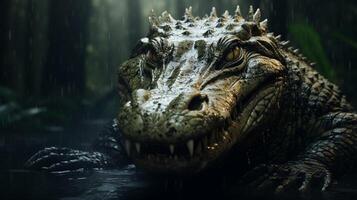 AI generated crocodile high quality image photo