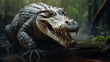 AI generated crocodile high quality image photo