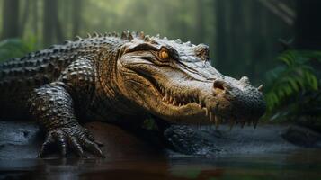 AI generated crocodile high quality image photo