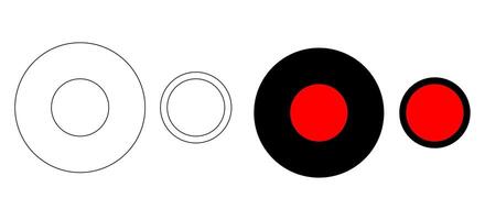 outline Delboeuf illusion icon vector