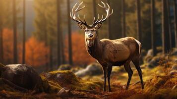 AI generated deer high quality image photo