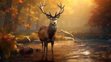 AI generated deer high quality image photo