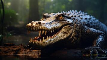 AI generated crocodile high quality image photo