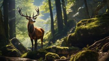 AI generated deer high quality image photo