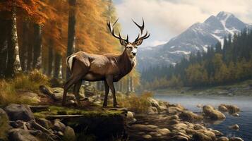 AI generated deer high quality image photo