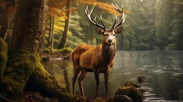 AI generated deer high quality image photo