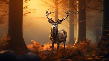 AI generated deer high quality image photo