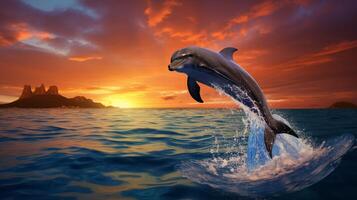 AI generated dolphine high quality image photo