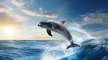 AI generated dolphine high quality image photo