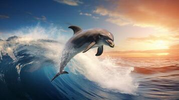 AI generated dolphine high quality image photo