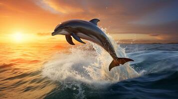 AI generated dolphine high quality image photo