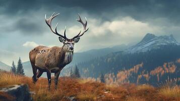 AI generated deer high quality image photo