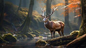 AI generated deer high quality image photo