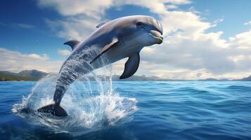 AI generated dolphine high quality image photo