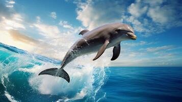 AI generated dolphine high quality image photo