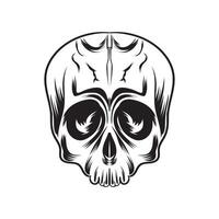 skull vector art illustration style