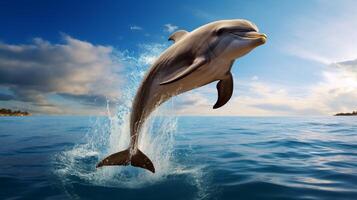 AI generated dolphine high quality image photo