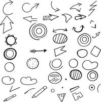 scribble  hand drawn vector element set