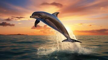 AI generated dolphine high quality image photo