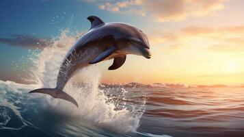 AI generated dolphine high quality image photo